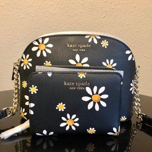 *NEW* kate spade Daisy Dot Crossbody + Small Compact Wallet SET